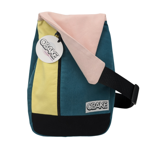 sac épaule obake vert jaune