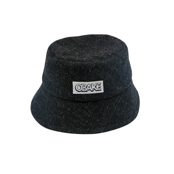 Bob Léna - gris foncé chiné en laine avec intérieur orange fluo