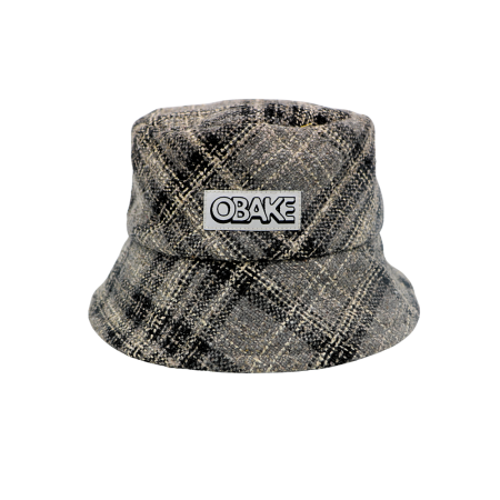 Bob Caroline – gris foncé, gris clair, noir en laine avec intérieur noir