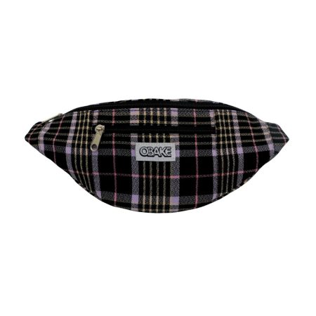 Mini banane Baby Yume – coton, carreaux noir violet jaune